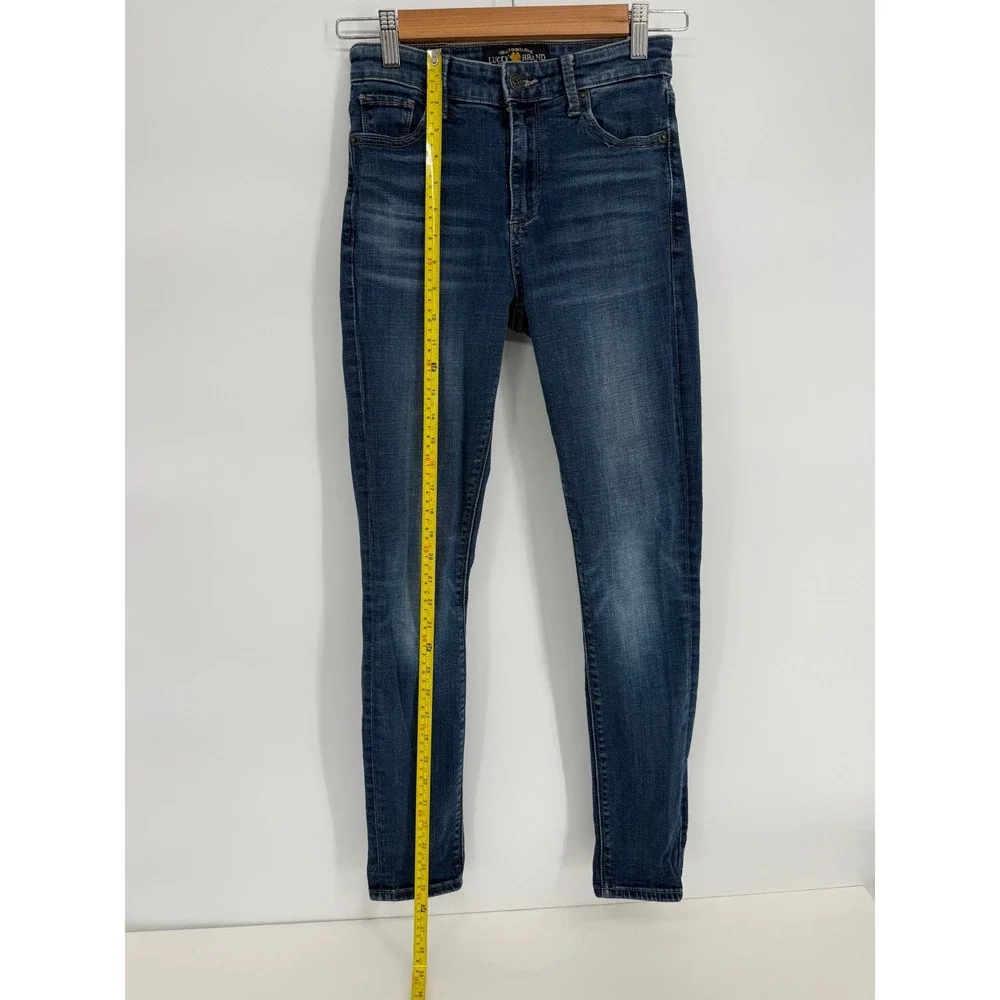 Lucky Brand Bridgette Skinny Jeans Womens Sz 0/25 Dark Wash High Rise Stretch